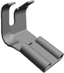 TE Connectivity FASTON .250 Uninsulated Female Spade Connector, Flag Terminal, 6.35 x 0.81mm Tab Size, 3mm² to 6mm²