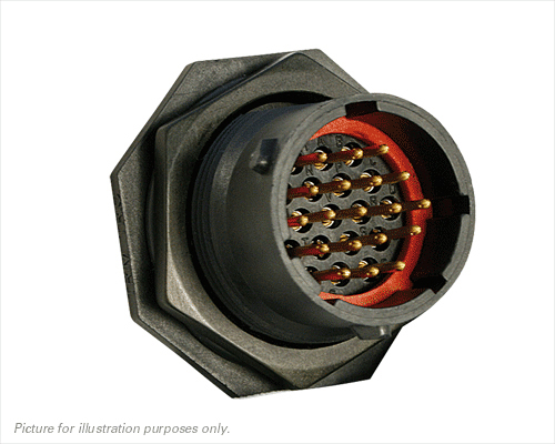 Souriau Sunbank by Eaton Circular Connector, 19 Contacts, Panel, Standard Connector, Plug, Male, IP68, IP69K, UTS Series