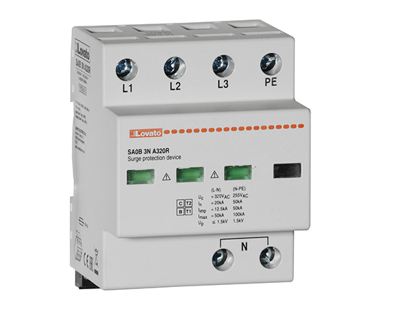 Lovato Single Phase Surge Protector, 50kA, DIN Rail Mount