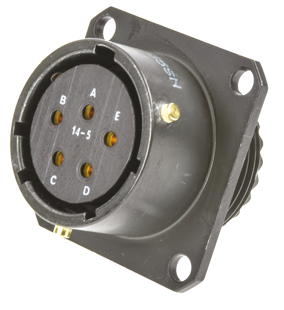 Amphenol Limited, 62GB 5 Way Flange Mount MIL Spec Circular Connector Receptacle, Socket Contacts,Shell Size 14,