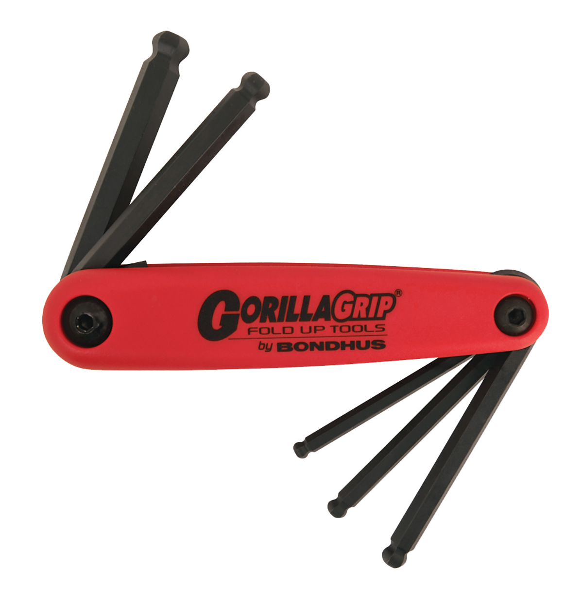 Bondhus 5 piece Folding Metric Hex Key Set, 5 → 10mm