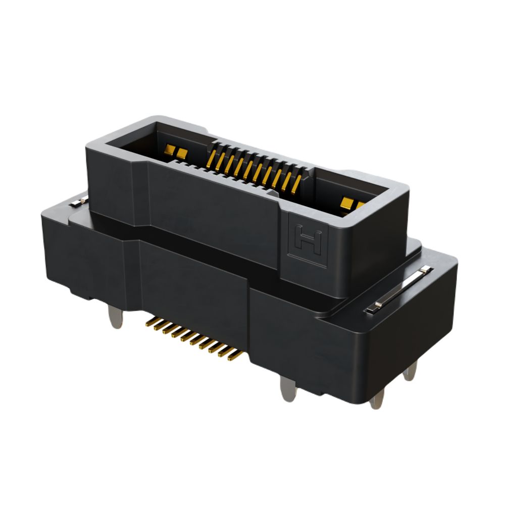 HARWIN FLECTO Series Vertical Surface PCB Header, 20 Contact(s), 0.5 mm Pitch, 2 Row, Shrouded