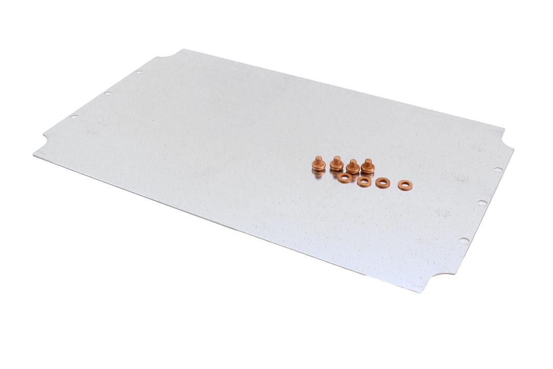 Hammond Steel Mounting Plate, 9.84in W, 400.05mm L for Use with 1590ZGRP243 enclosure