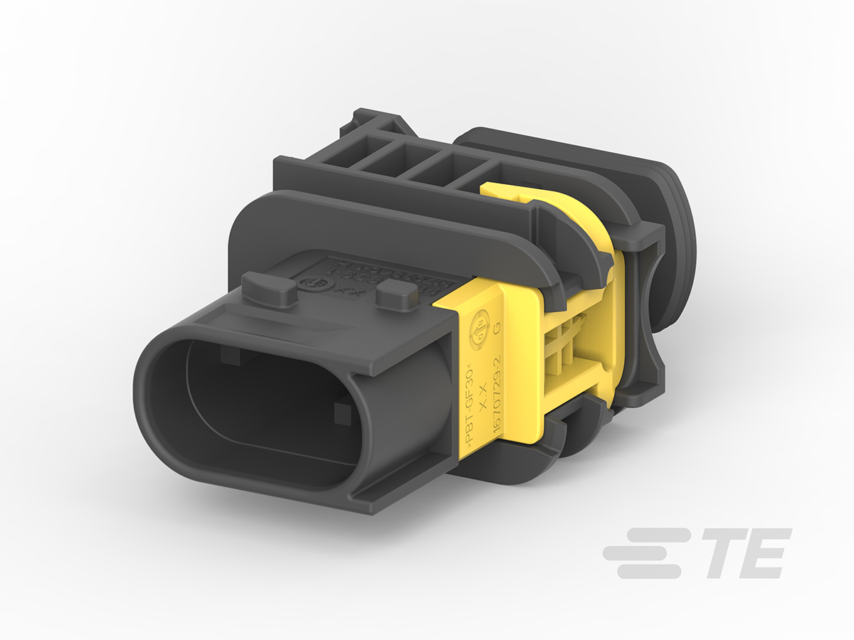 TE Connectivity, HDSCS Automotive Connector Socket Black Plug-In 2 Way 1-1703839-1