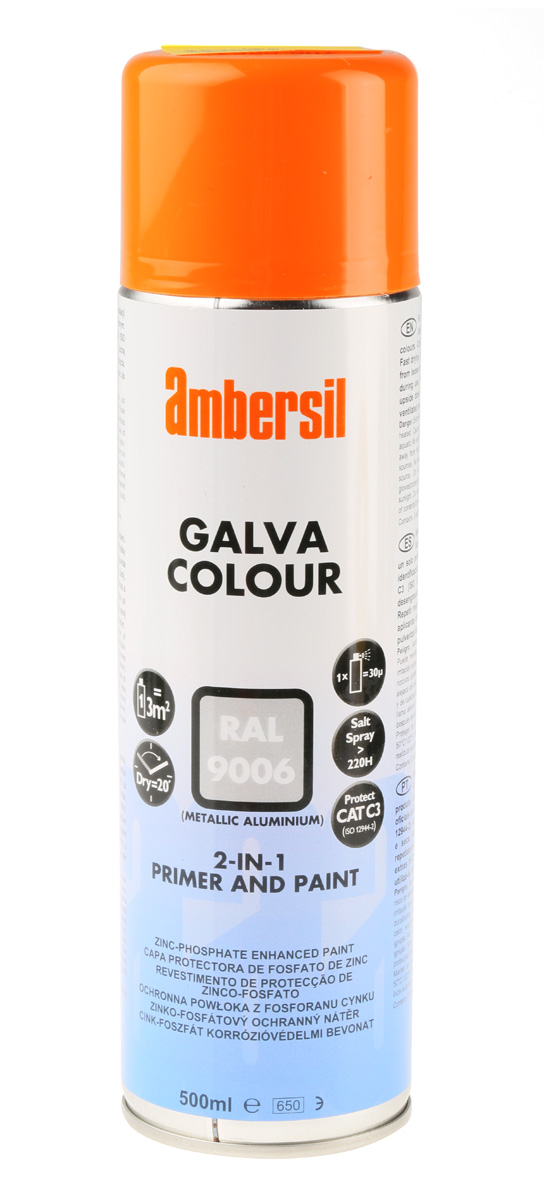 Ambersil 500ml RAL 9006 Silver Satin Spray Paint