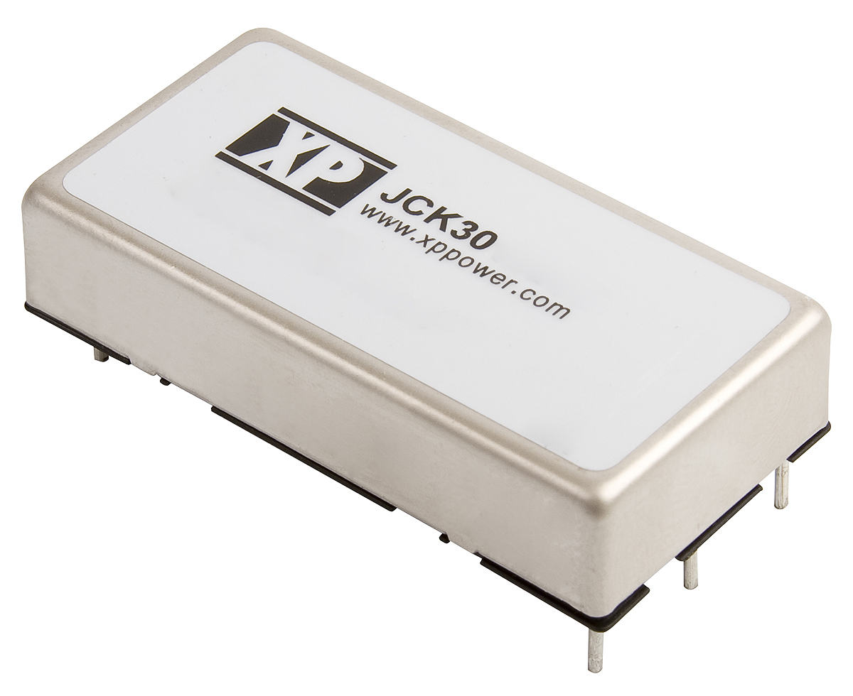 XP Power JCK DC-DC Converter, ±15V dc/ ±1A Output, 36 → 75 V dc Input, 30W, Through Hole, +75°C Max Temp -40°C