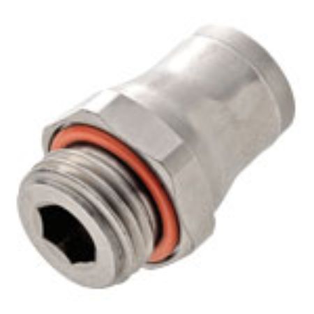 Legris LF3800 Series, G 1/4 Male to Push In 6 mm, Threaded-to-Tube Connection Style