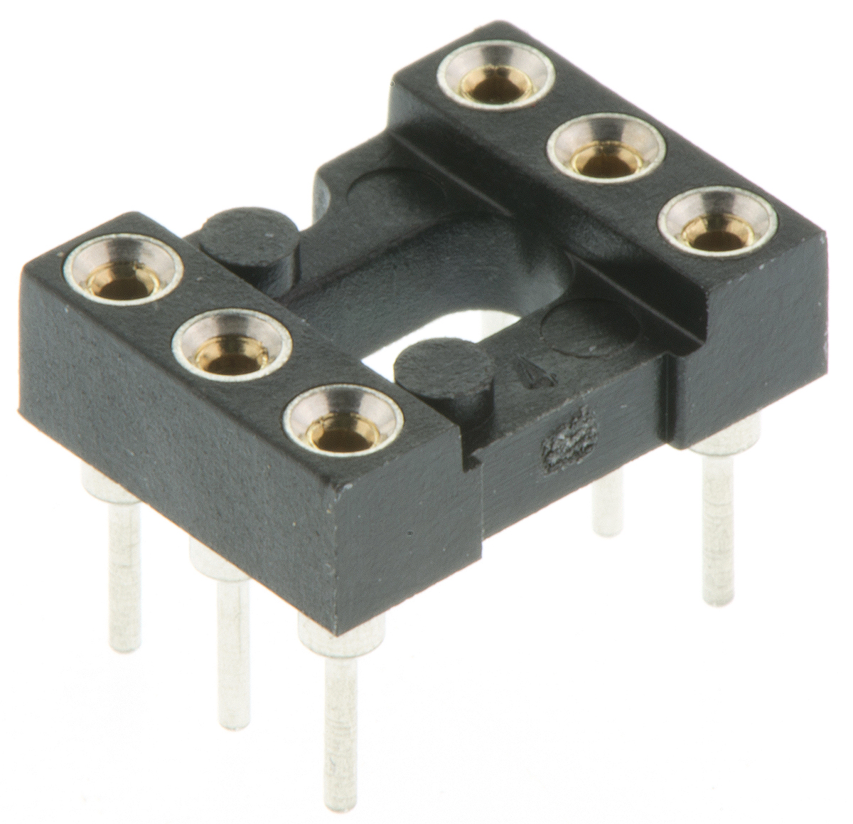Preci-Dip 2.54mm Pitch Vertical 6 Way, Through Hole Turned Pin Open Frame IC Dip Socket, 1A