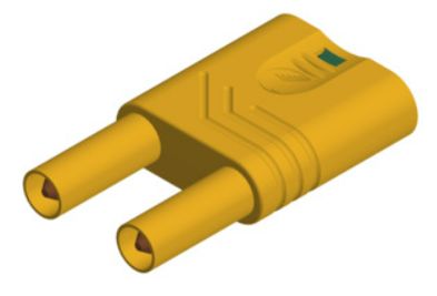 Hirschmann Test & Measurement Yellow Male Banana Connector, 4 mm Connector, Unsprung Socket 4 mm Termination, 32A, 1kV,