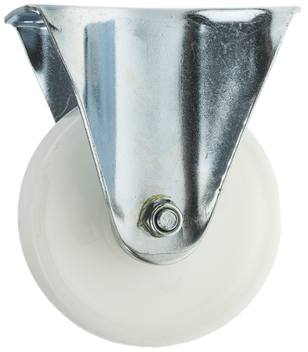 RS PRO Fixed Castor Wheel, 125kg Capacity, 100mm Wheel