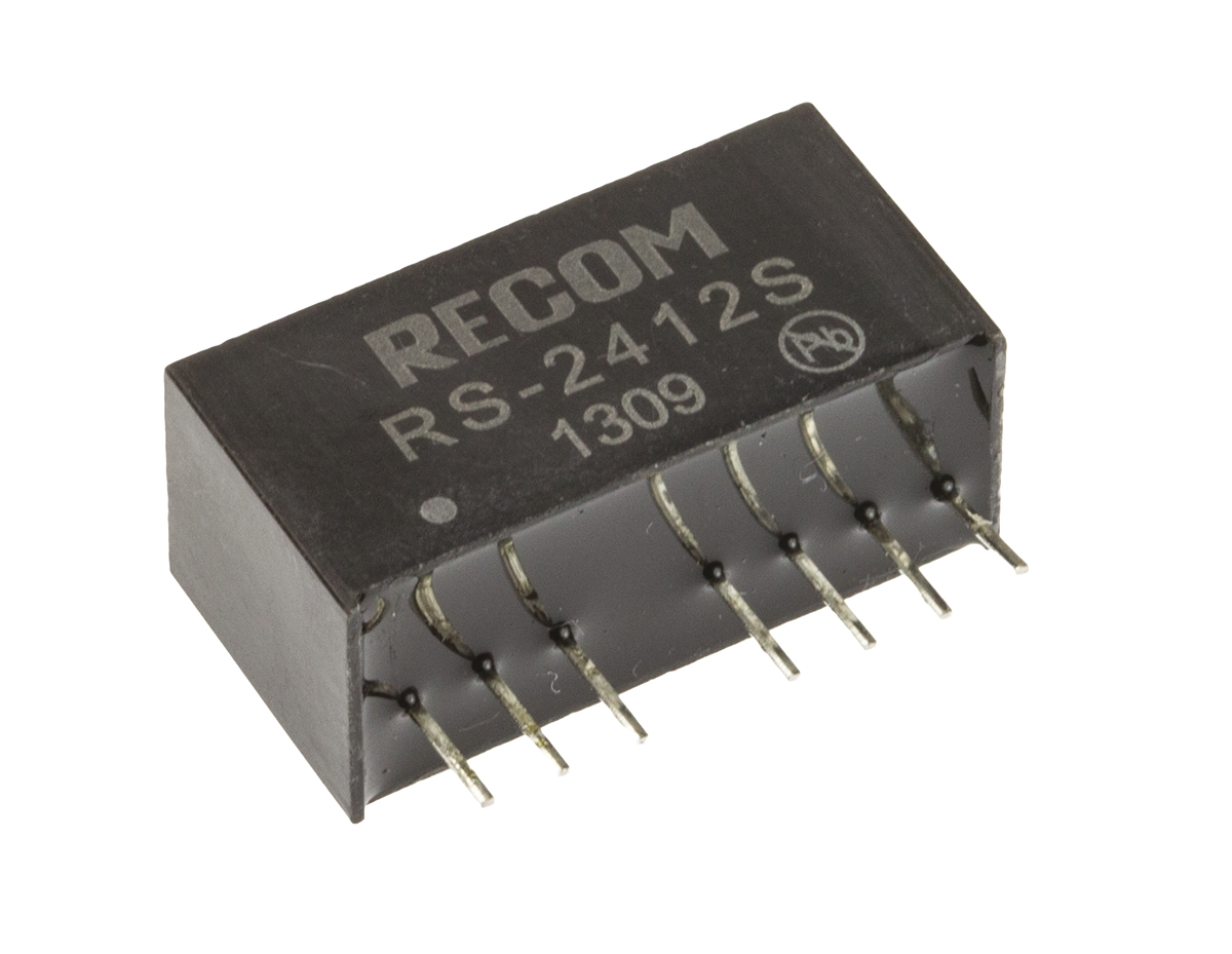 Recom RS DC-DC Converter, 12V dc/ 166mA Output, 18 → 36 V dc Input, 2W, Through Hole, +85°C Max Temp -40°C Min