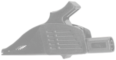 Staubli Crocodile Clip 4 mm Connection, Brass Contact, 32A, Grey
