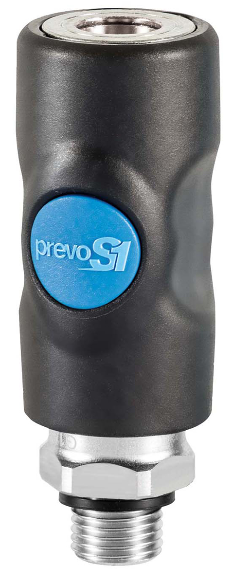 PREVOST Composite Body Female Safety Quick Connect Coupling, G 1/2 Male Threaded