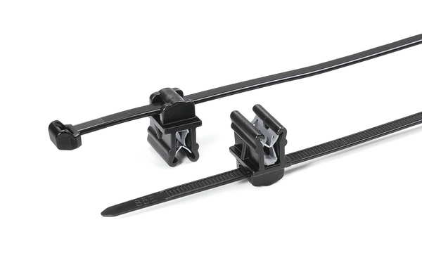 HellermannTyton Cable Tie, 150mm x 4.6 mm, Black Nylon, Pk-500