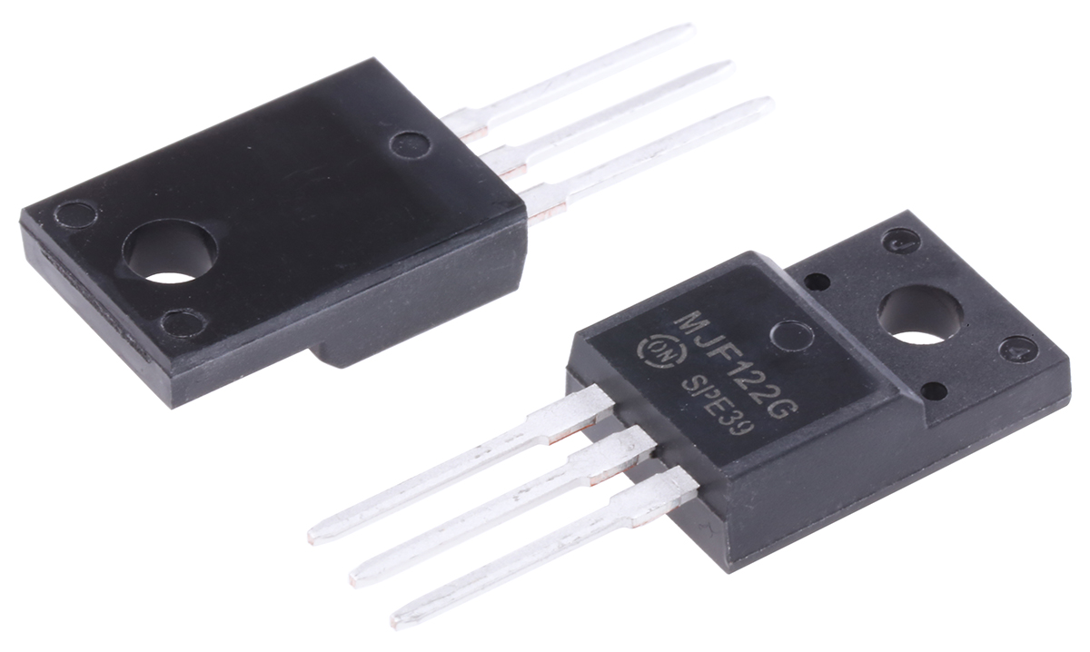 onsemi MJF122G NPN Darlington Transistor, 8 A 100 V HFE:1000, 3-Pin TO-220