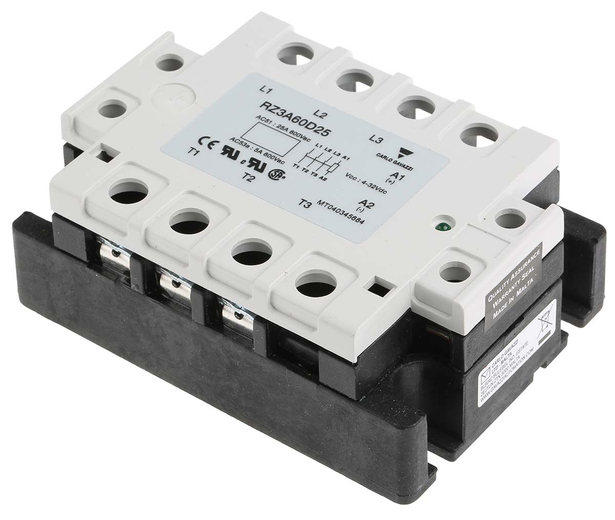 Carlo Gavazzi Solid State Relay, 25 A rms Load, Panel Mount, 660 V Load, 32 V Control