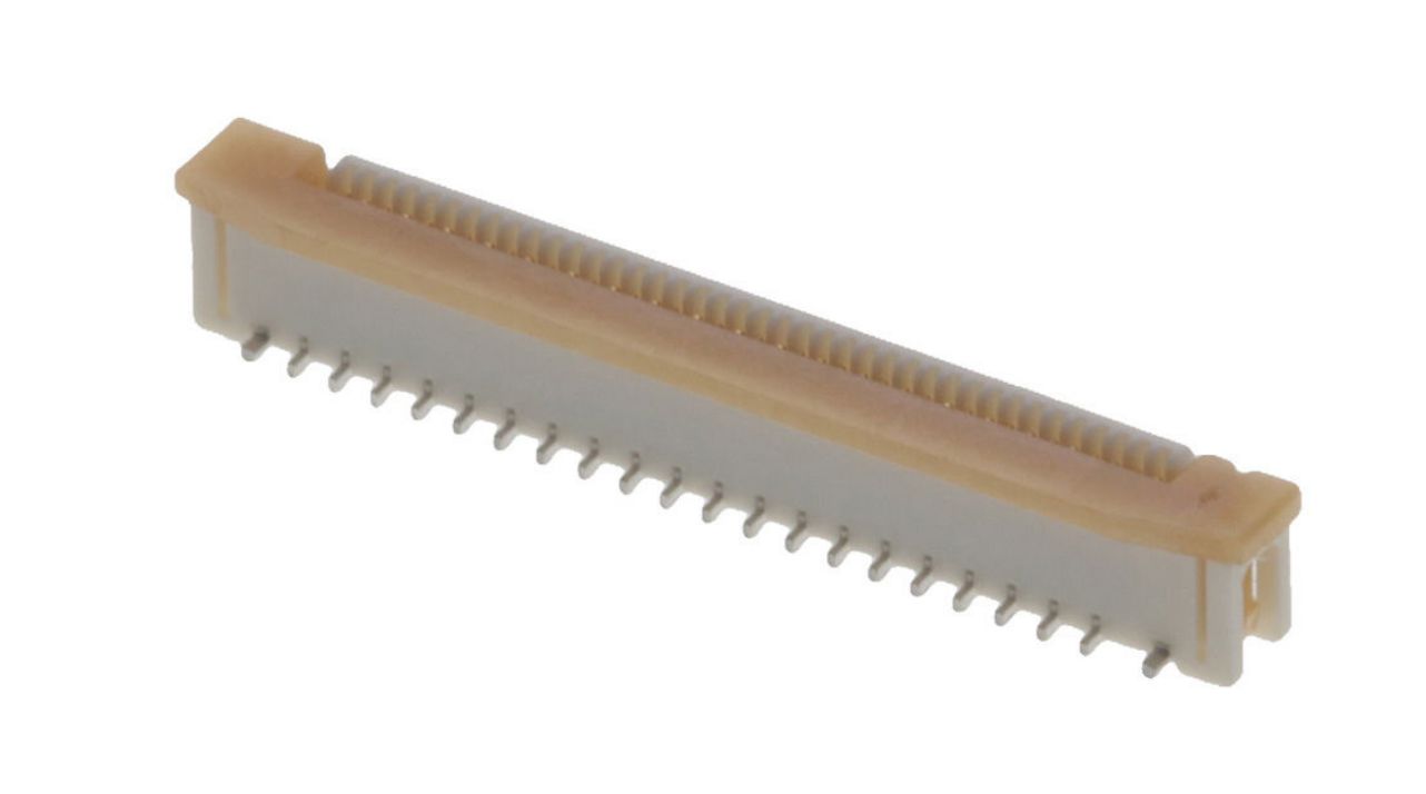 Molex, Easy On, 52559 0.5mm Pitch 40 Way Straight Male FPC Connector, ZIF Top Contact
