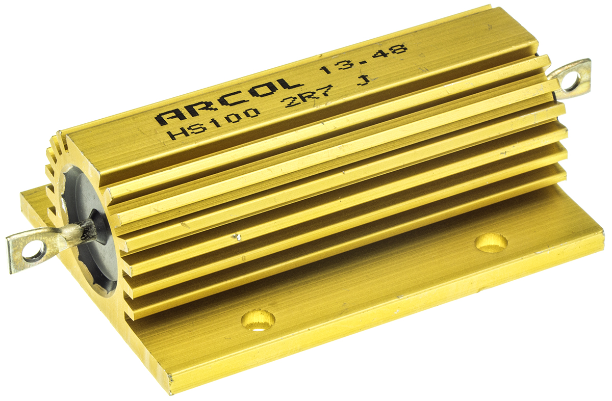 Arcol, 2.7Ω 100W Wire Wound Chassis Mount Resistor HS100 2R7 J ±5%