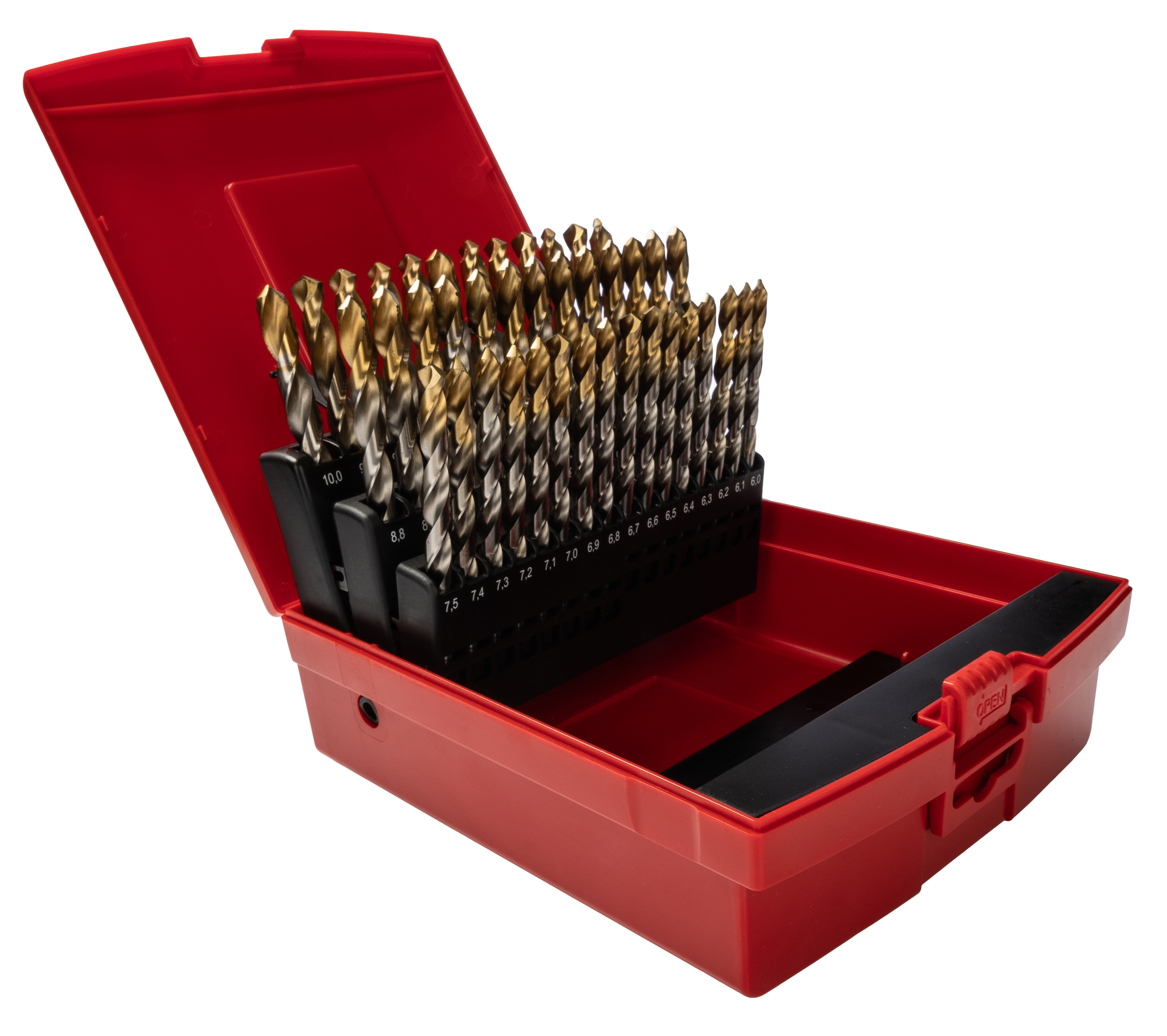 Dormer 41-Piece Jobber Drill Set for Multi-Material, 10mm Max, 6mm Min, High Speed Steel Bits