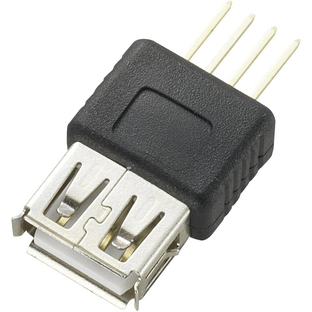 RS PRO, Through Hole, Socket- Single Port Type A USB Connector