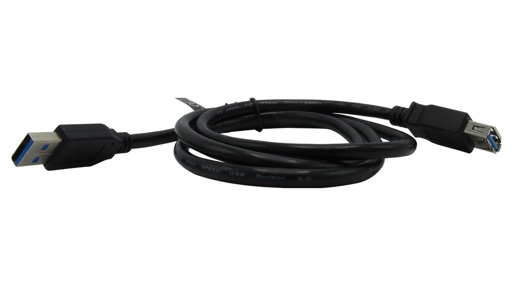USB 3.0 cable 1m Black M/F