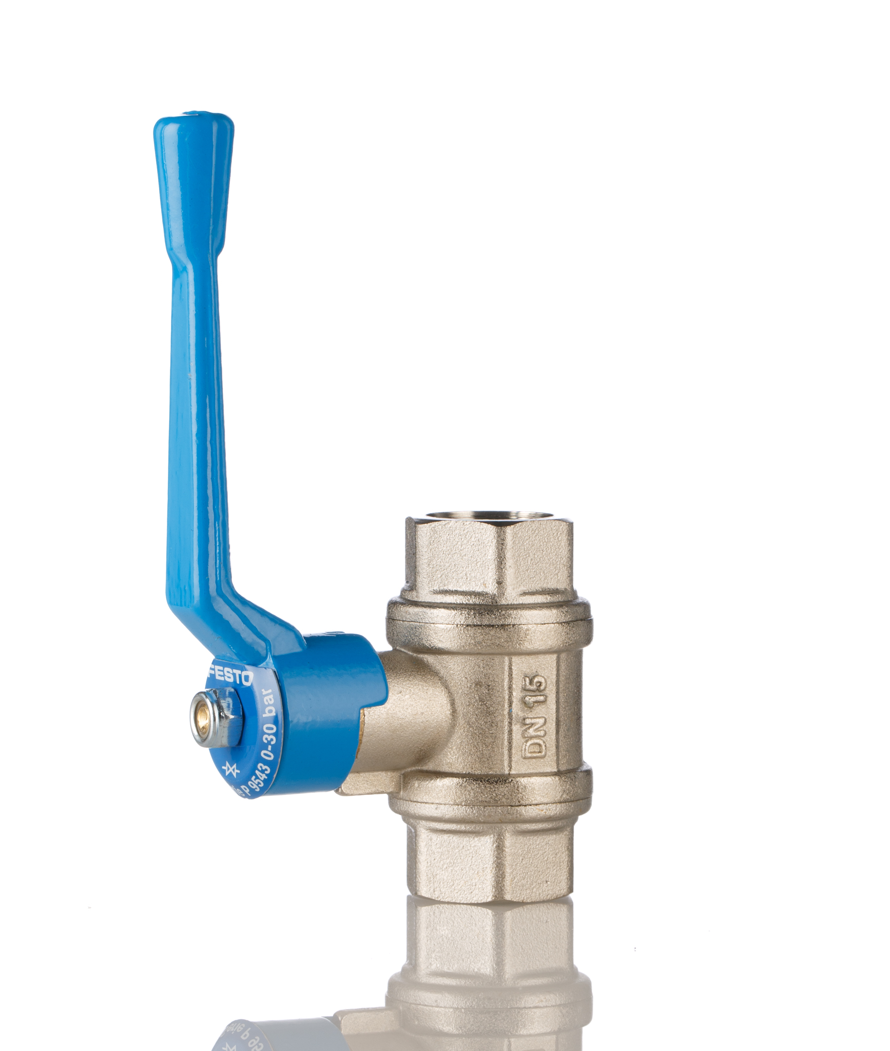 Festo Brass 2 Way, Ball Valve, Threaded, G 1/2in, 15mm, -0.95 → 30bar Operating Pressure