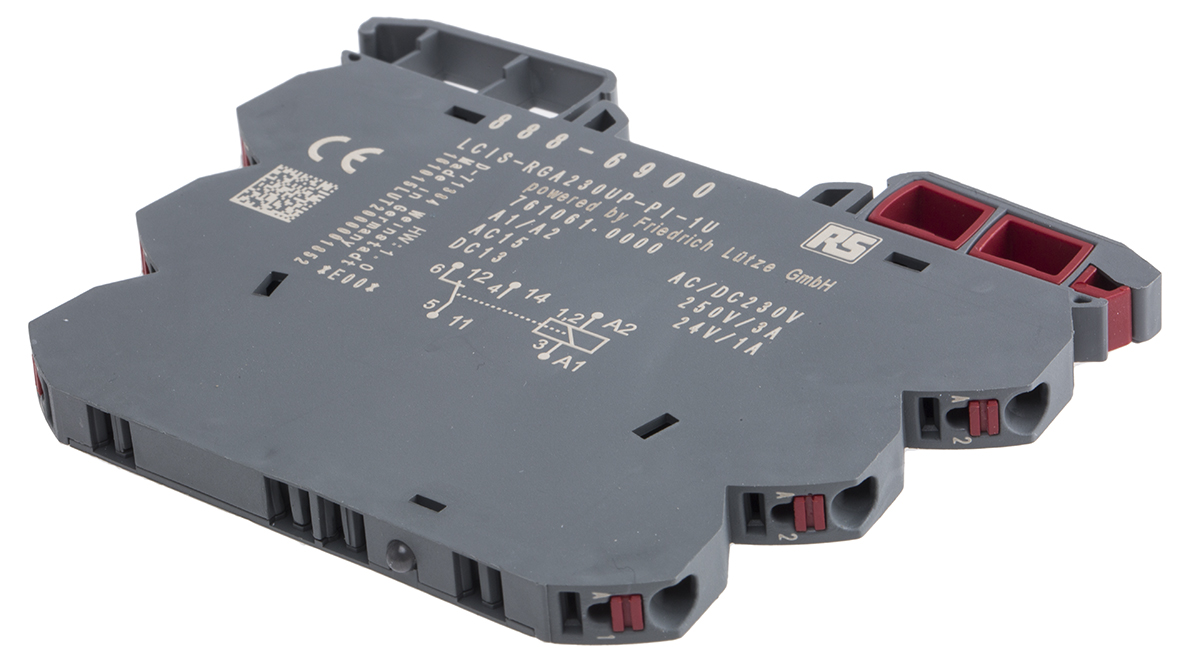 RS PRO Interface Relay, DIN Rail Mount, 230V ac/dc Coil, SPDT, 1-Pole