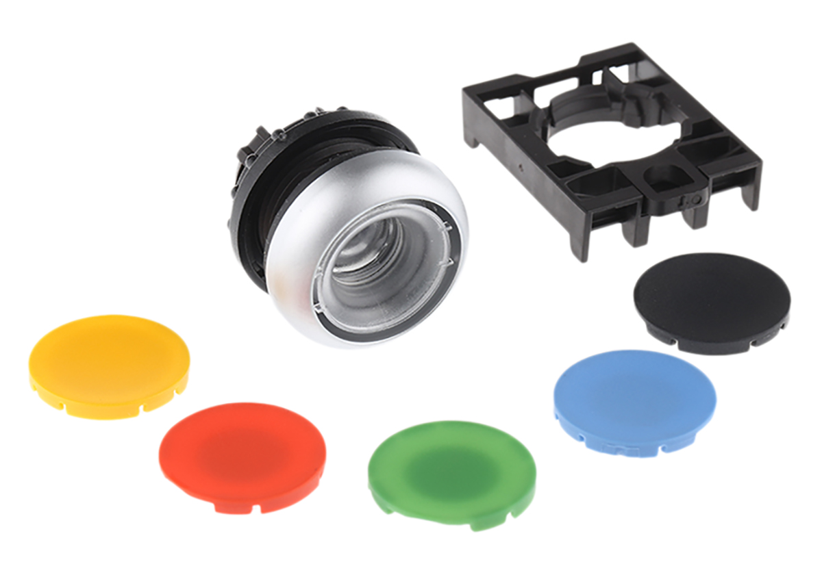 Eaton RMQ Titan M22 Series Chrome Momentary Push Button Head, 22mm Cutout, IP69K