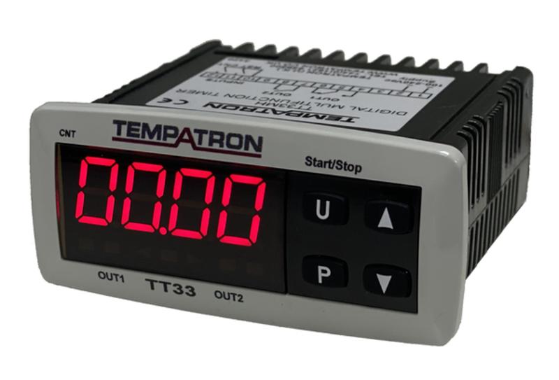 Tempatron TT33 Series Panel Mount Timer Relay, 24V ac, 2-Contact, 0.01 → 99.99s, SPST