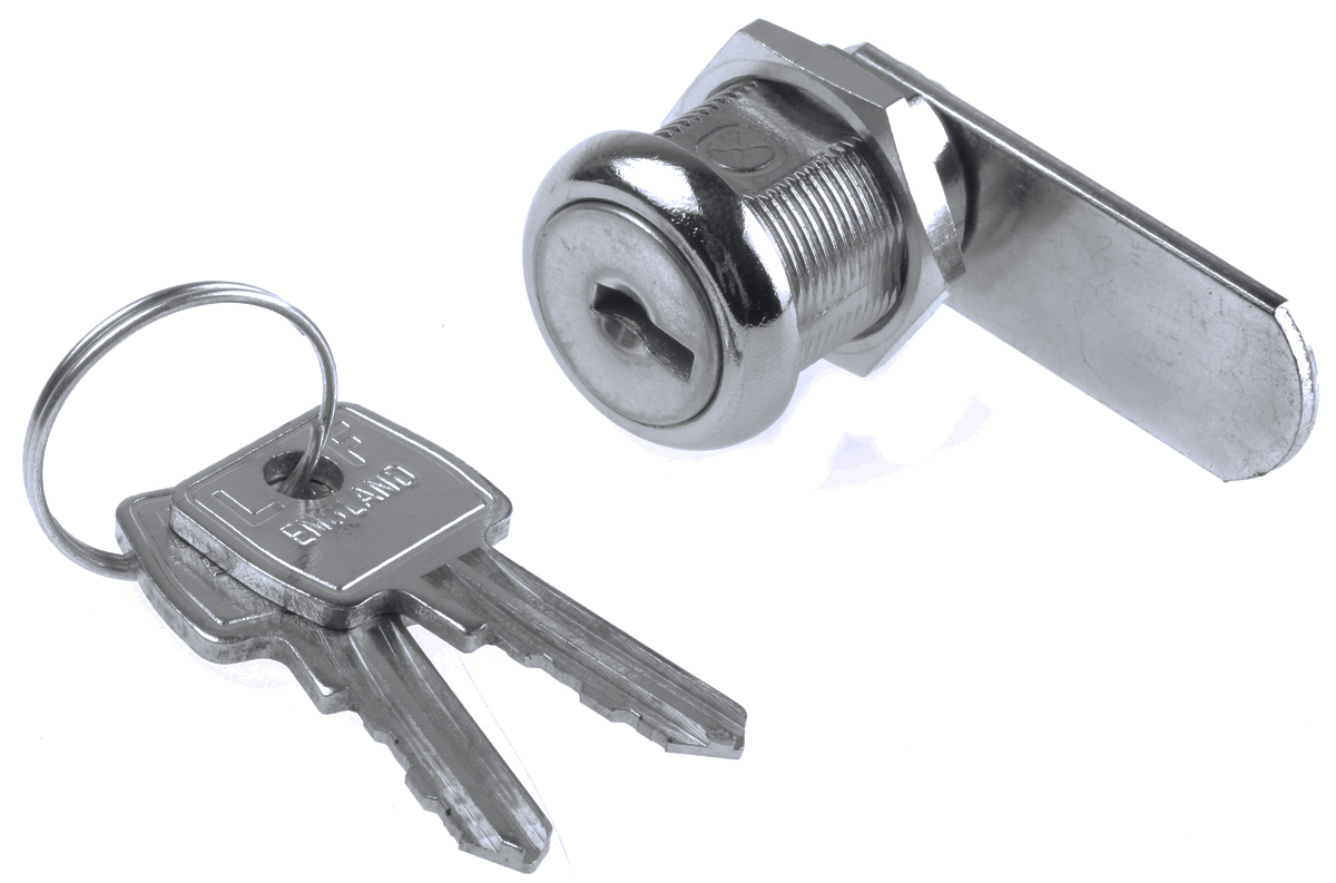 Euro-Locks a Lowe & Fletcher group Company Camlock, 20mm Panel-to-Tongue, 19.1 x 16.6mm Cutout, Key Unlock