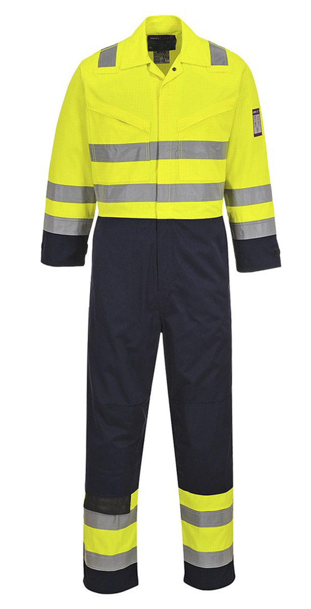Portwest Yellow Reusable Hi Vis Overalls, M