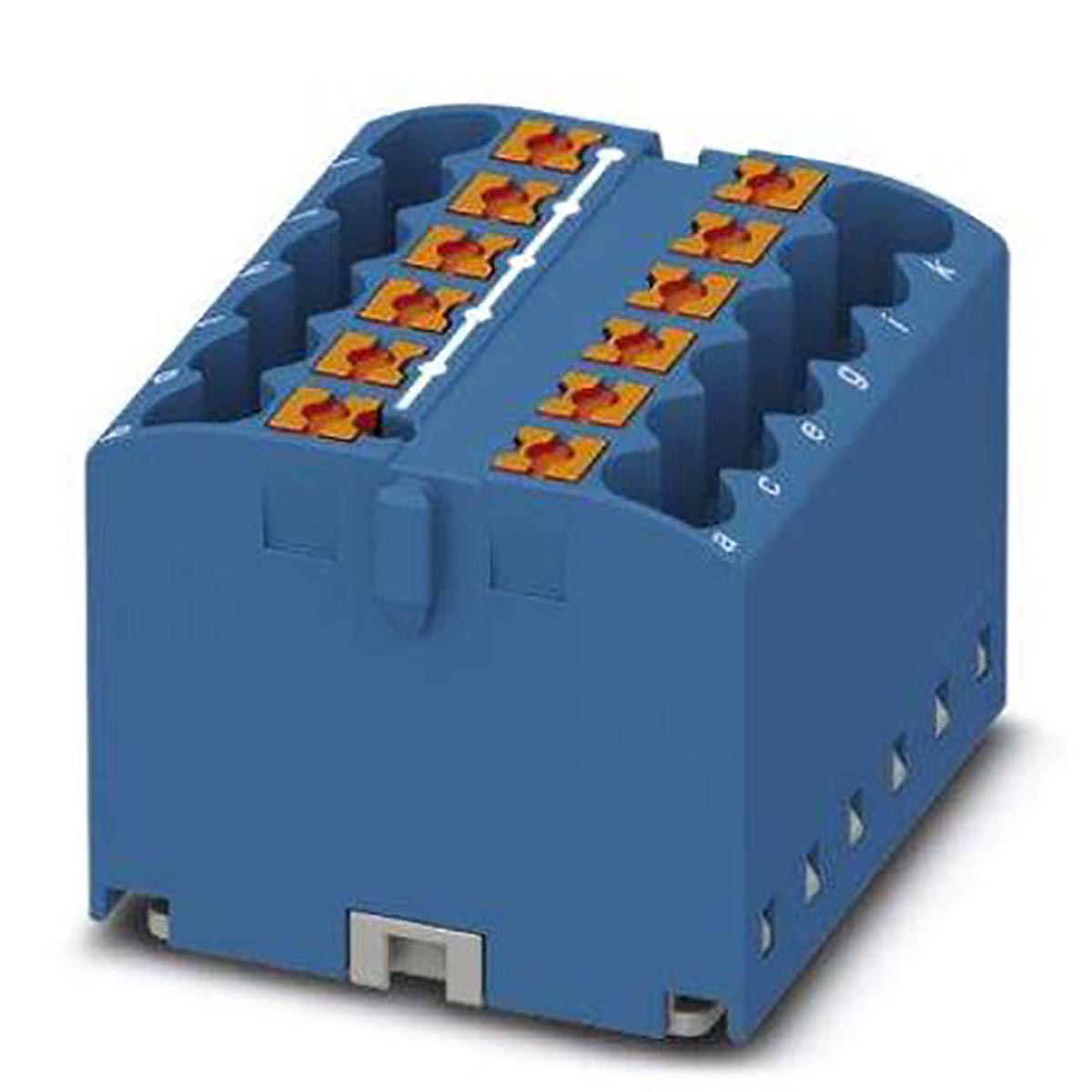 Phoenix Contact Distribution Block, 12 Way, 4mm², 24A, 450 V, Blue