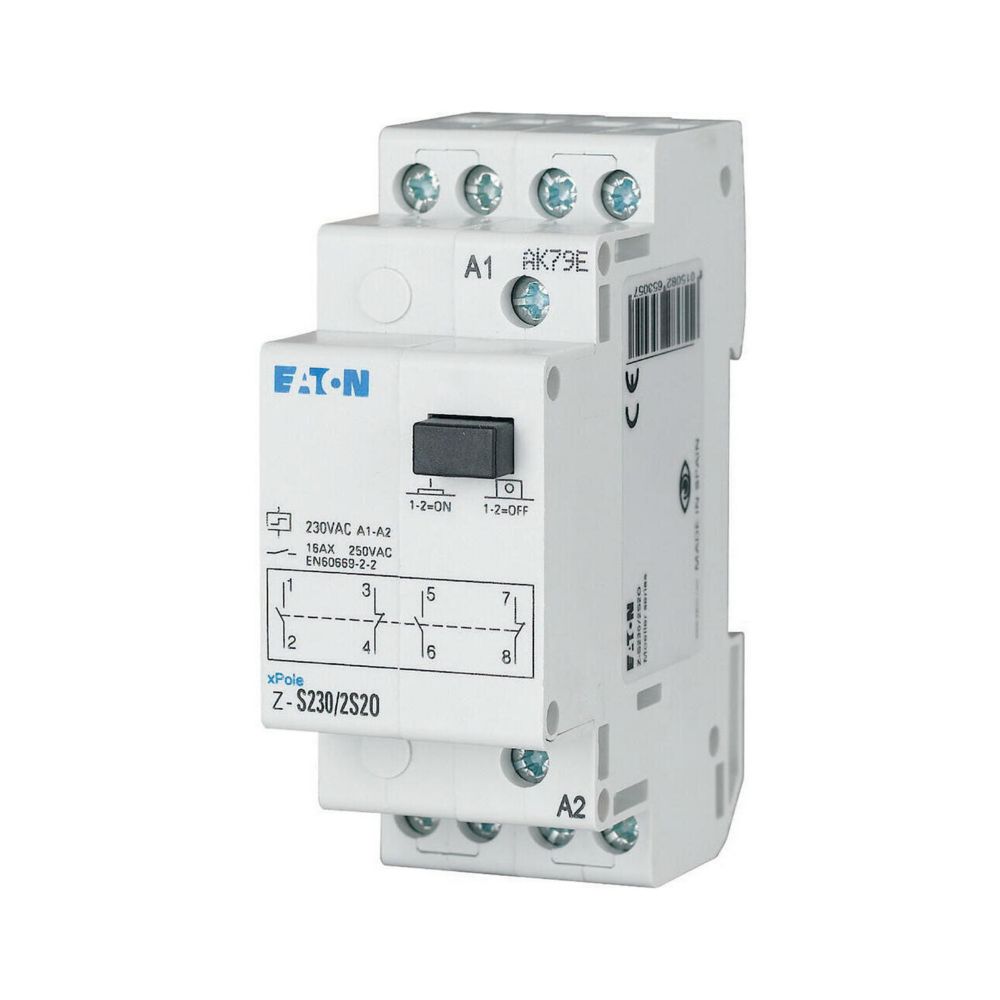 Eaton DIN Rail Impulse Relay, 24V ac Coil, 16A Switching Current, DPDT