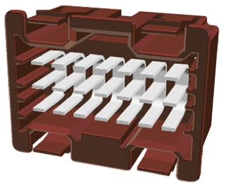 TE Connectivity, AMP MCP 2.8 Automotive Connector Plug Brown Panel Mount 21 Way 1-1394765-1