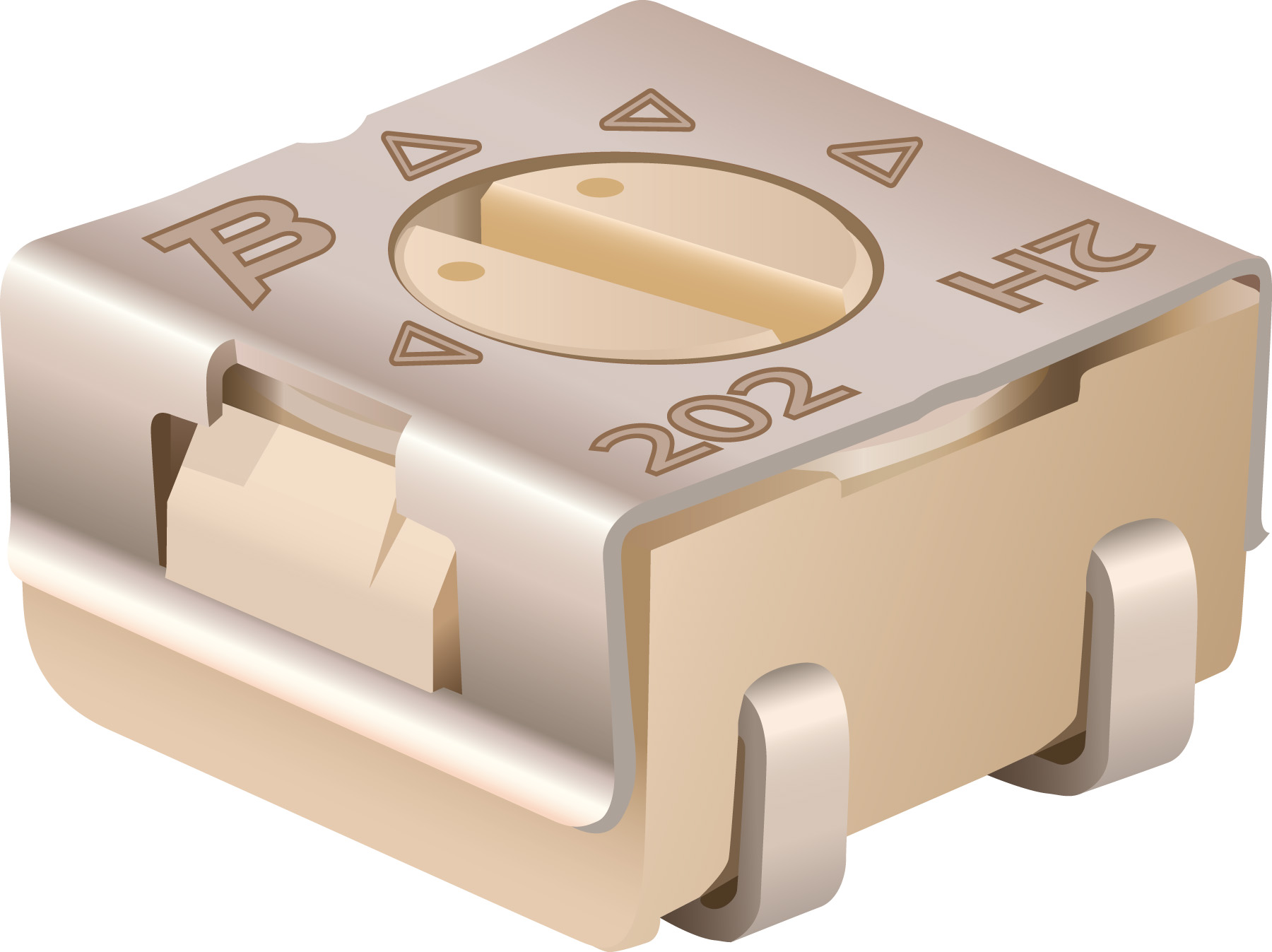 SMD Trimmer Potentiometer 0.25W Side Adjust Bourns, 3314