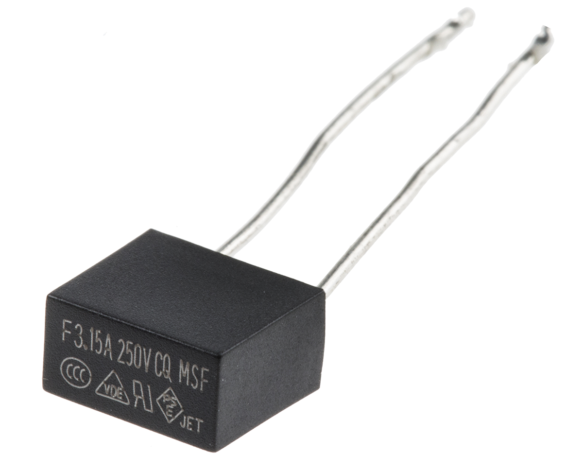 RS PRO PC Board Non Resettable Fuse, Radial 3.15A, 250V