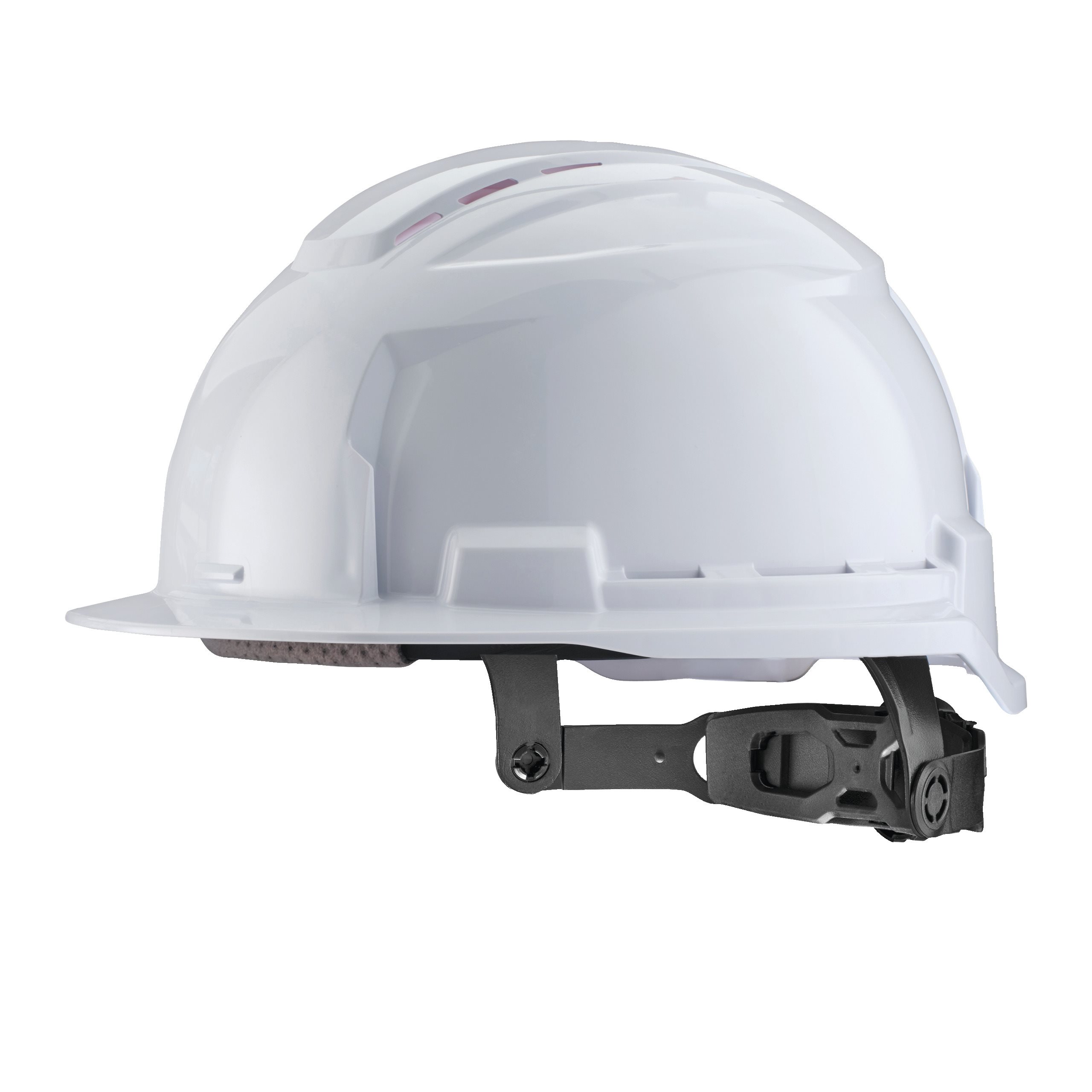 Milwaukee Bolt 100 White Hard Hat with Chin Strap, AdjustableVentilated
