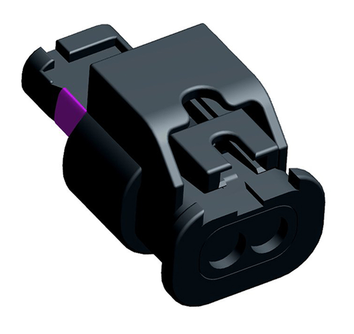 TE Connectivity, MCON 1.2 Automotive Connector Socket Black Plug-In 2 Way 1-1670916-1