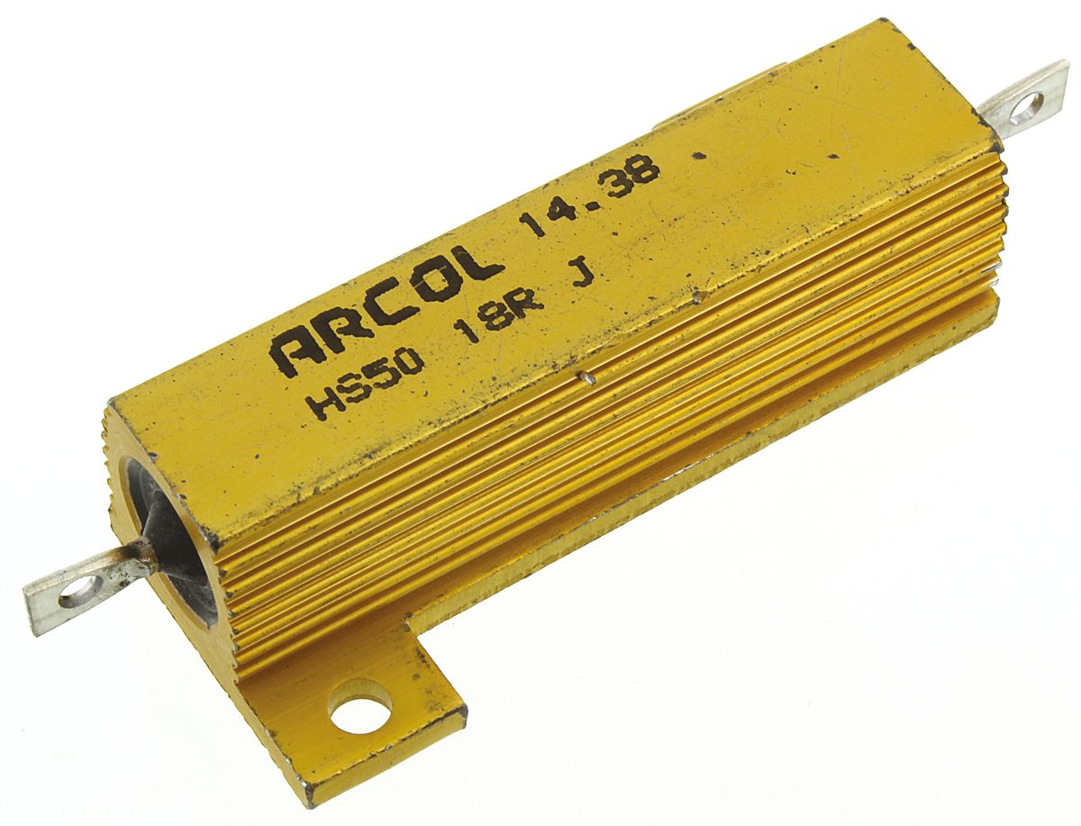 Arcol, 18Ω 50W Wire Wound Chassis Mount Resistor HS50 18R J ±5%
