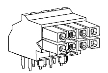 Molex Micro-Fit BMI Series Right Angle Through Hole PCB Header, 24 Contact(s), 3 mm Pitch, 2 Row, Shrouded