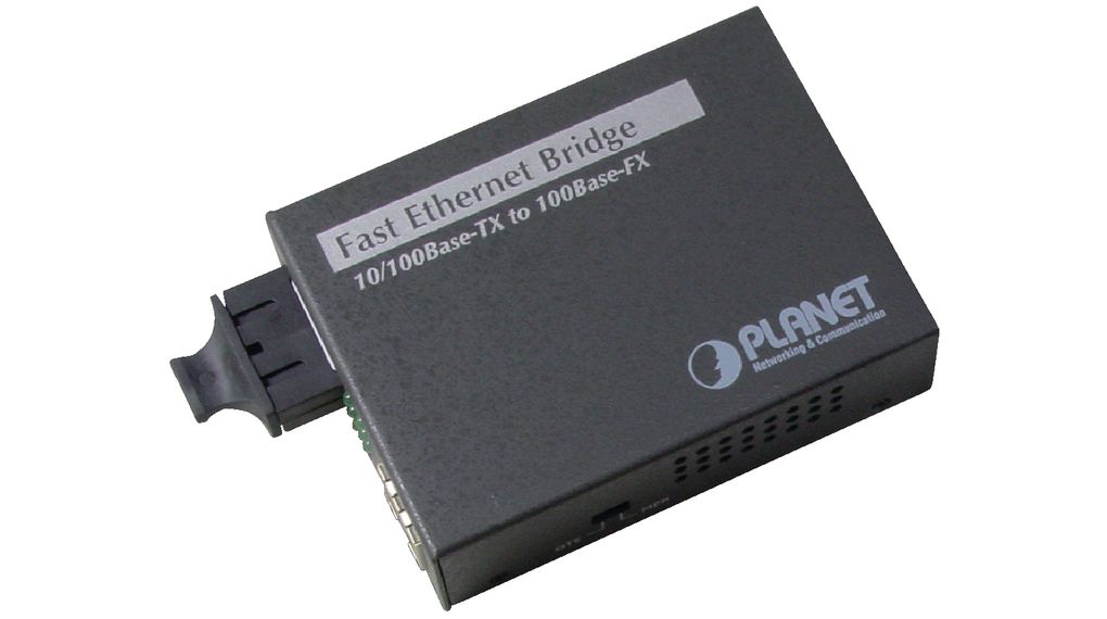 Planet SC Ethernet Media Converter, Single Mode, 100Mbit/s, Full Duplex 15km