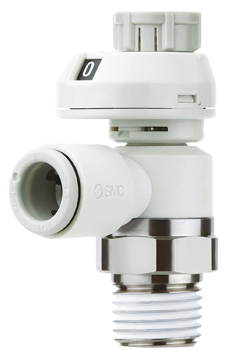 SMC AS Series Threaded Speed Controller, M5 x 0.8 Male Inlet Port x 2mm Tube Outlet Port