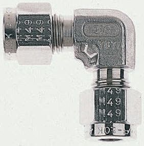 Parker Stainless Steel Pipe Fitting, 90° Elbow