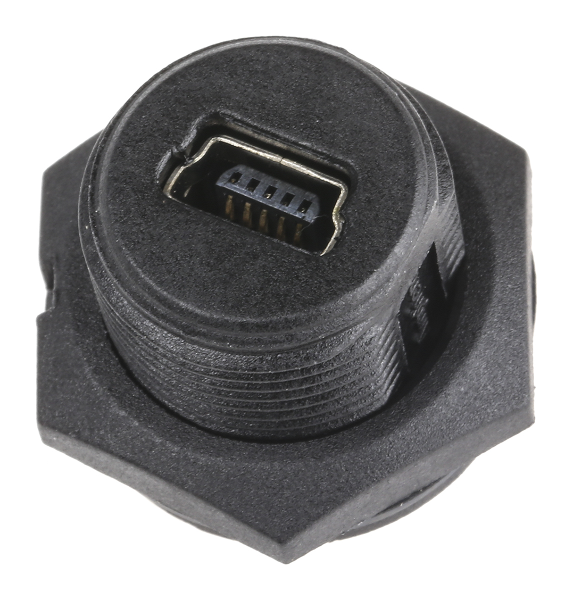 Amphenol Socapex Straight, Through Hole, Socket- Single Port Type Mini B 2.0 USB Connector