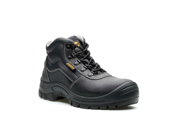 Dockers by Gerli BULLET S3 Unisex Black Steel Toe Capped Safety Shoes, UK 6.5, EU 40