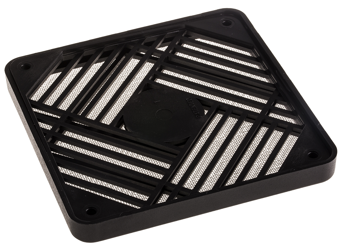 Essentra Fan Filter for 120mm Fans, PET, Stainless Steel Filter, Glass Fibre Reinforced Nylon Frame, 126.3 x 126.3mm