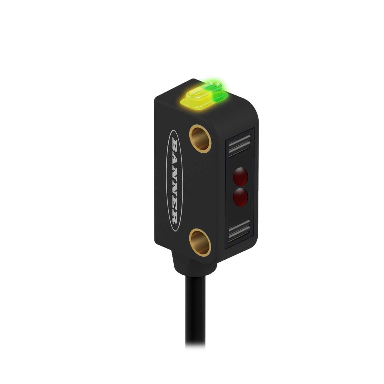 Banner Retroreflective Photoelectric Sensor, Rectangular Sensor, 1 m Detection Range