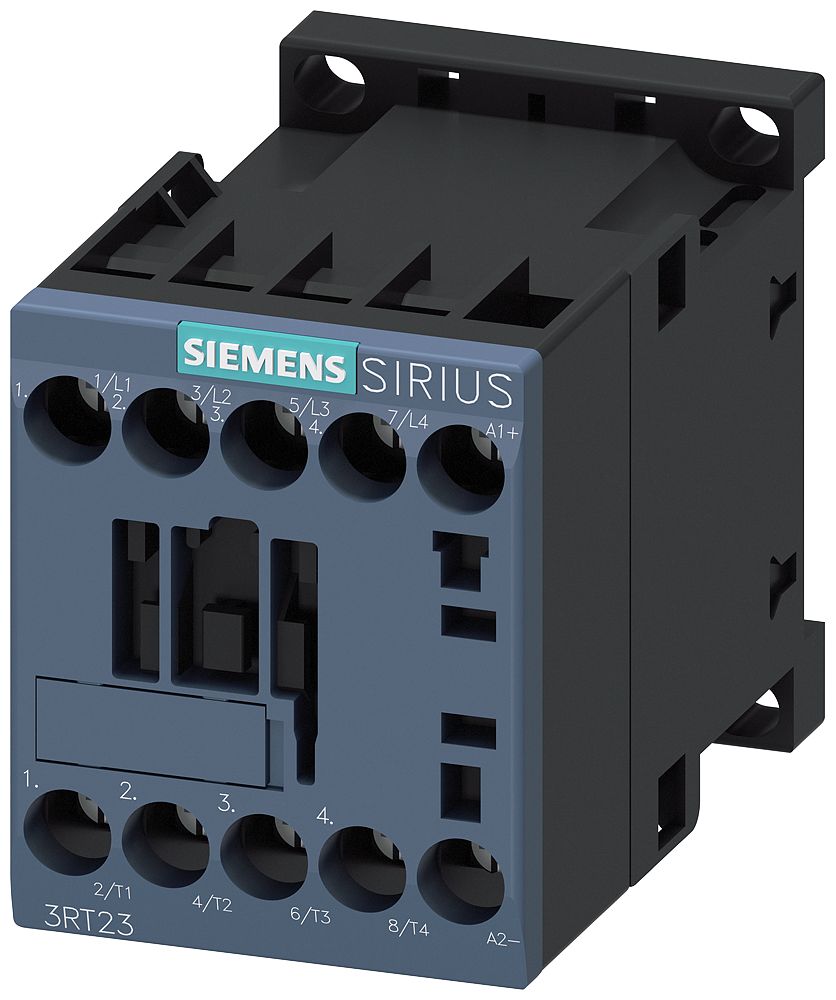 Siemens SIRIUS 3RT.3 Size S00, 3RT23 Contactor, 220 V dc Coil, 4-Pole, 22 A, 5.5 kW, 2NC + 2NO