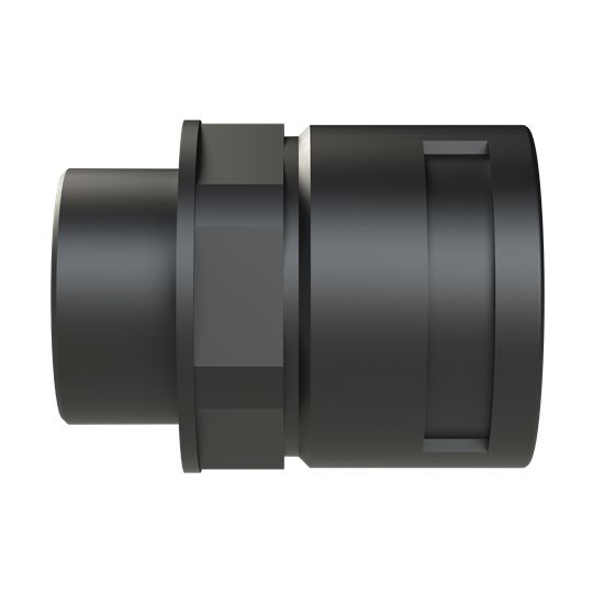 Straight, Conduit Fitting, 36mm Nominal Size, M40, Polyamide 6, Black