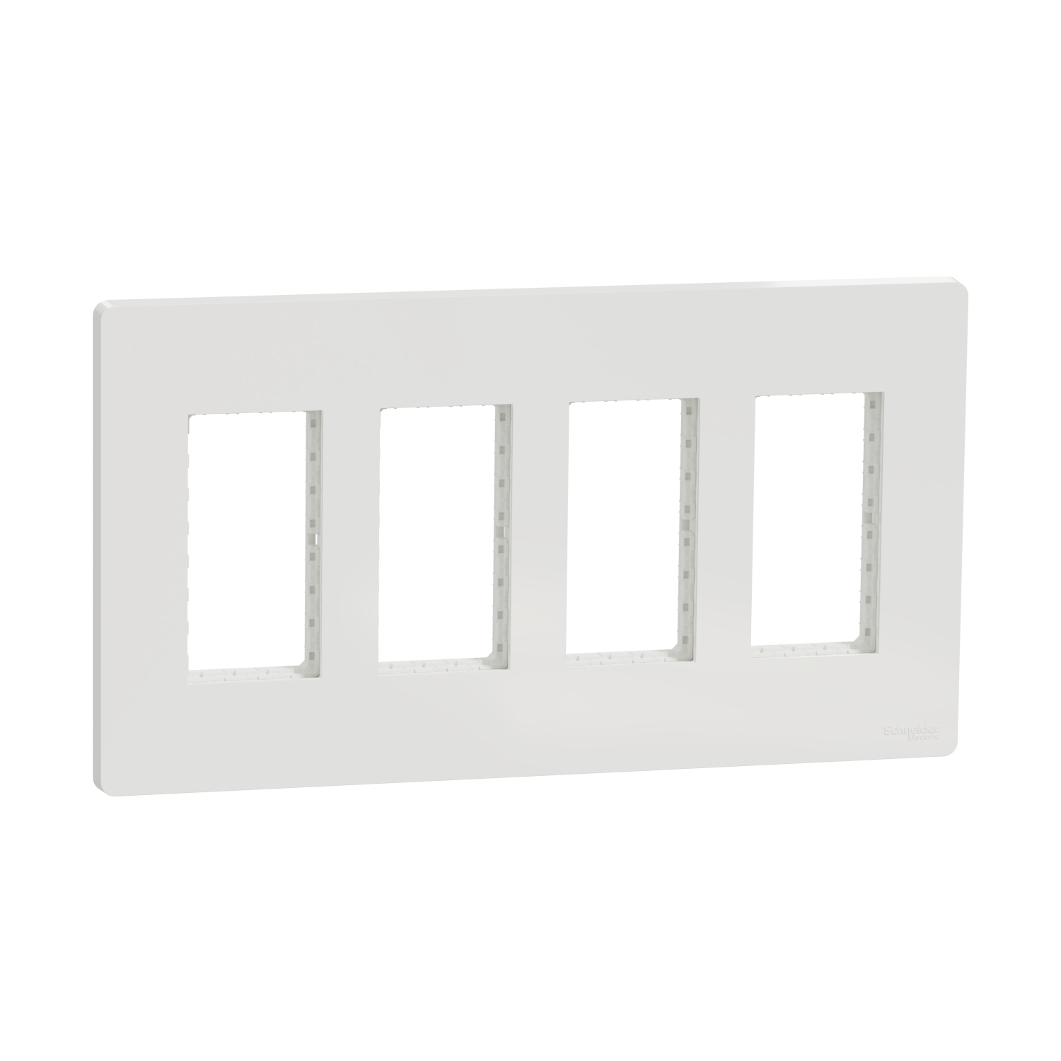 Schneider Electric White 4 Gang Cover Plate Thermoplastic Faceplates & Mounting Plates